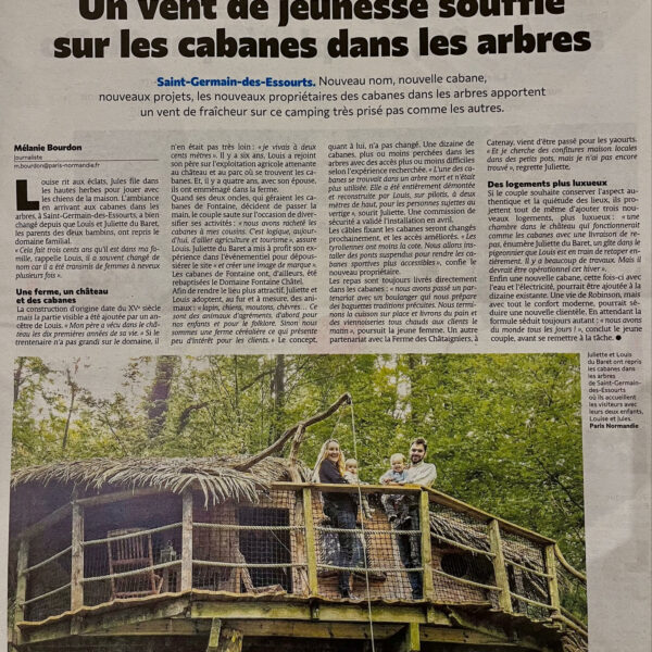 En UNE du journal Paris Normandie